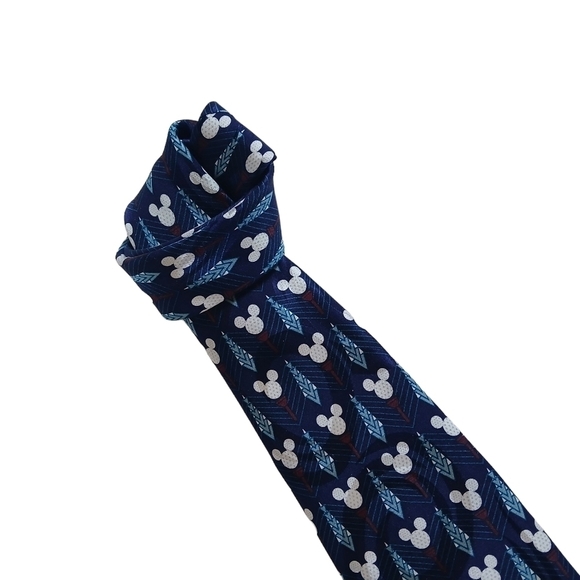 Vintage 80's Disneyland Tie Mickey Mouse Golf Epcot 100% Silk Gifts - Picture 9 of 13